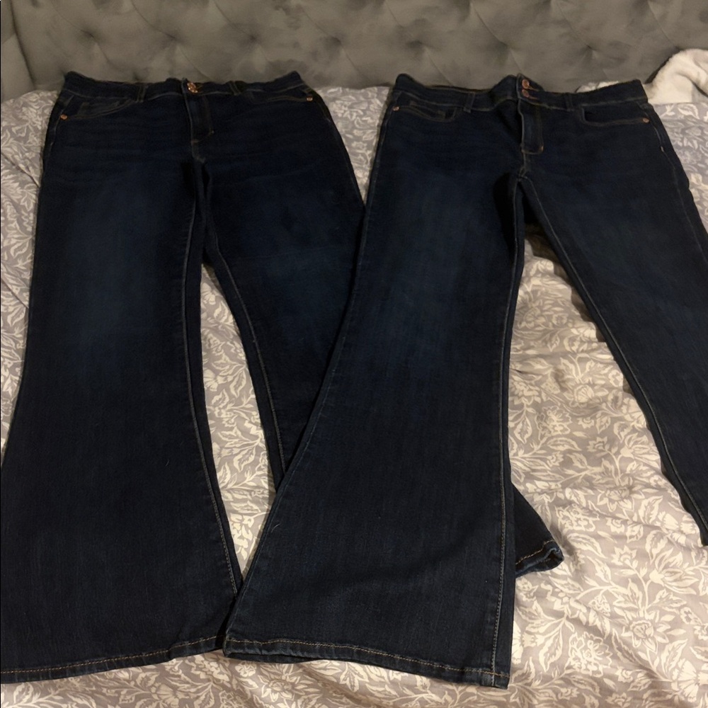 Jordache Women's Dark Indigo Flare Jeans